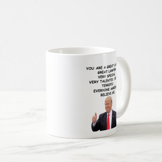 Funny trump bester Anwalt Kaffee Tasse 11 oz (VorderseiteRechts)