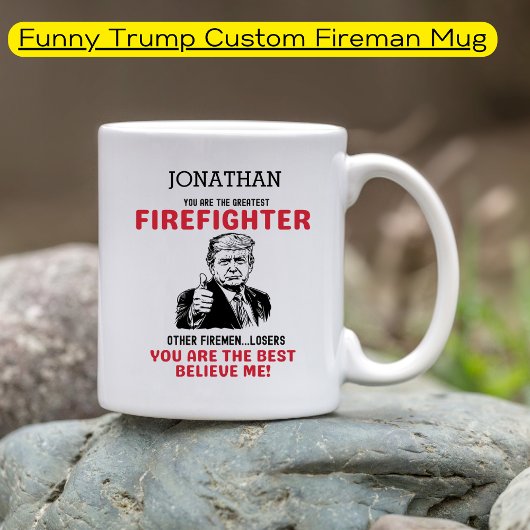 Funny Trump Bester Feuerwehrmann Personalisiert Kaffeetasse