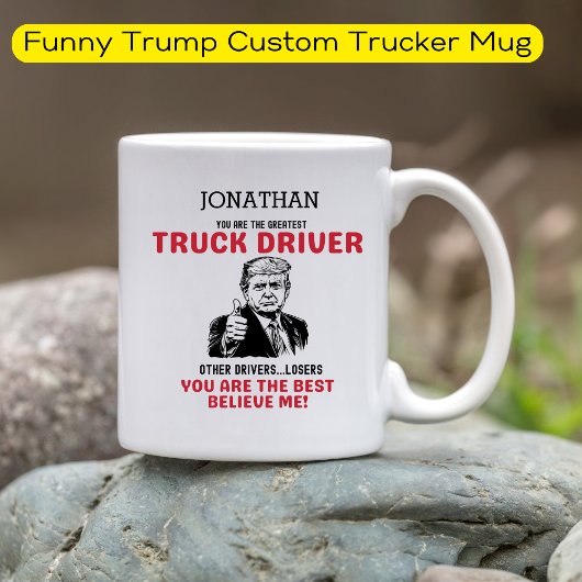 Funny Trump Bester LKW-Fahrer Personalisiert Kaffeetasse