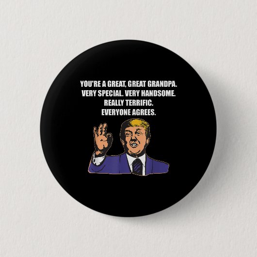 Funny Trump Bester Opa je jeder stimmt zu Button (Vorderseite)