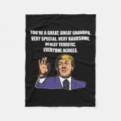 Funny Trump Bester Opa je jeder stimmt zu Fleecedecke (Vorderseite)