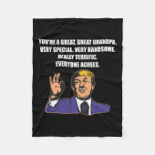 Funny Trump Bester Opa je jeder stimmt zu Fleecedecke (Vorderseite)