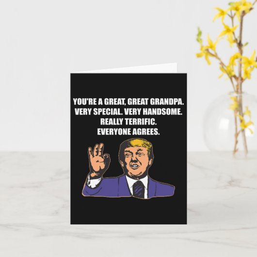 Funny Trump Bester Opa je jeder stimmt zu Karte (Gelbe Blume)