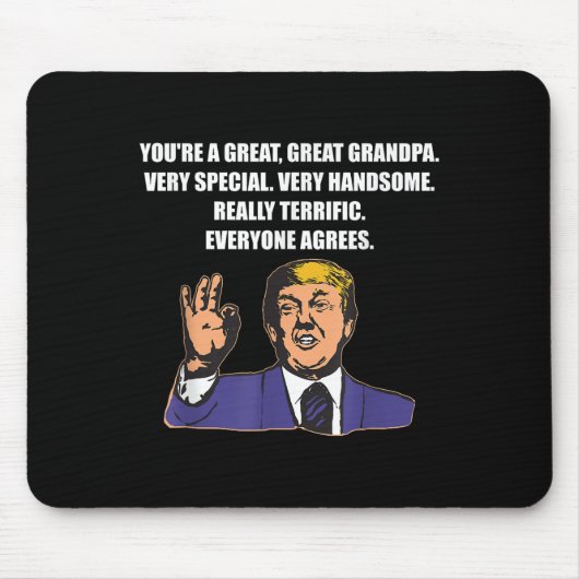 Funny Trump Bester Opa je jeder stimmt zu Mousepad (Vorne)