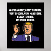 Funny Trump Bester Opa je jeder stimmt zu Poster (Vorne)