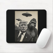 Funny Trump Bigfoot Selfie mit Ufos komischer Alie Mousepad (Mit Mouse)