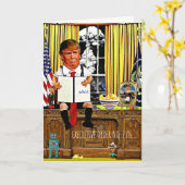 Funny Trump Birthday Card - Führungskraft Order Karte (Gelbe Blume)