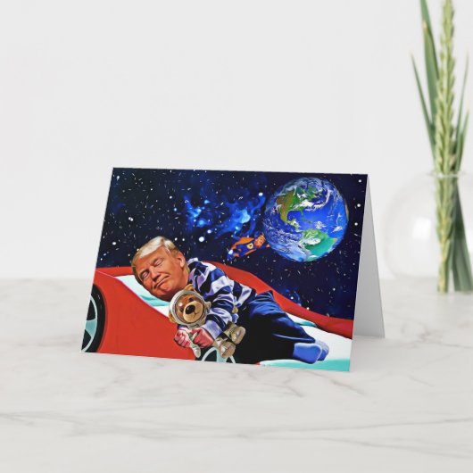 Funny Trump Birthday Card - Super Donald Karte (Vorderseite)