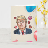 Funny Trump Birthday Karte (Gelbe Blume)