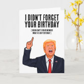 Funny Trump Birthday Karte (Gelbe Blume)