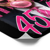 Funny Trump Blubble Gum 1776 Rosa Flag Poster (Ecke)