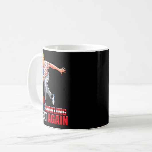 Funny Trump Bowling Make Bowling Great Again Kaffeetasse (Vorderseite Links)