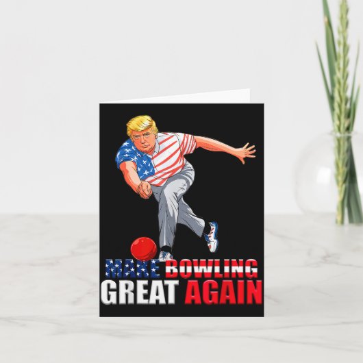 Funny Trump Bowling Make Bowling Great Again  Karte (Vorderseite)