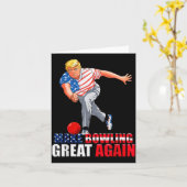 Funny Trump Bowling Make Bowling Great Again  Karte (Gelbe Blume)