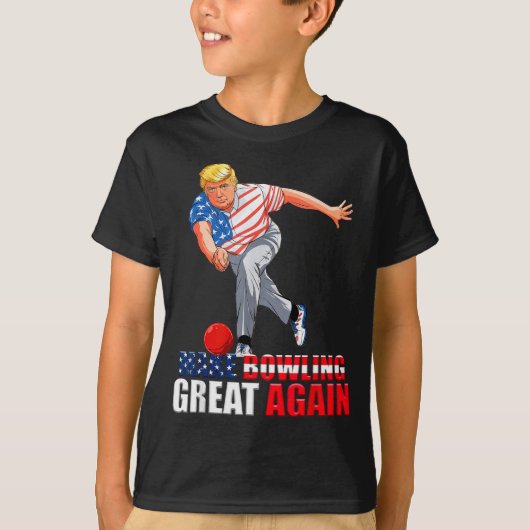 Funny Trump Bowling Make Bowling Great Again T-Shirt (Vorderseite)