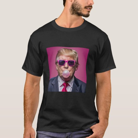 Funny Trump Bubble Gum Pink Sonnenbrille Felon Pre T-Shirt (Vorderseite)