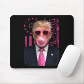 Funny Trump Bubble Gum Pink Usa Flag Mousepad (Mit Mouse)