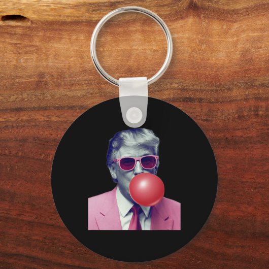 Funny Trump Bubble Gum Yum Geschenke Schlüsselanhänger (Vorderseite)