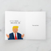 Funny Trump Cartoon Glückskarte zum Muttertag Karte (Innenseite)