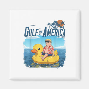 Funny Trump Chillin Gulf of US America Est 2025 4t Magnet