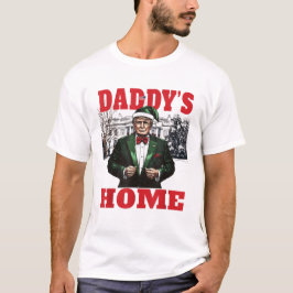 Funny Trump Christmas Daddys Zuhause White House T-Shirt