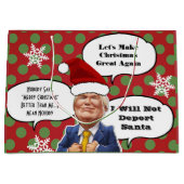 Funny Trump Christmas Große Geschenktüte (Vorderseite)