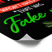 Funny Trump Christmas Pajamas Fake News  Poster (Ecke)