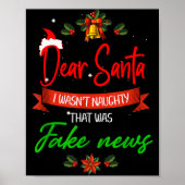 Funny Trump Christmas Pajamas Fake News  Poster (Vorne)