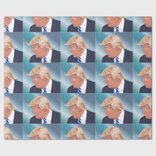FUNNY TRUMP CHRSTMAS Wrapping Paper Geschenkpapier (Saum)