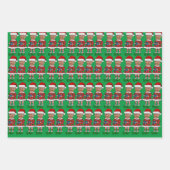 Funny Trump Custom Face Foto Elf Weihnachts Pink Geschenkpapier Set (Vorderseite 3)