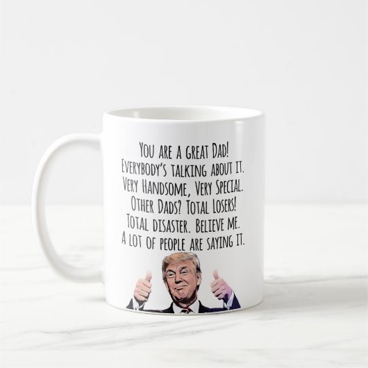 Funny Trump Dad Father’s Day  birthday Christmas Kaffeetasse (Links)