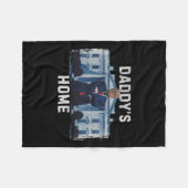 Funny Trump Daddys Zuhause White House 2024 1 Fleecedecke (Vorderseite (Horizontal))
