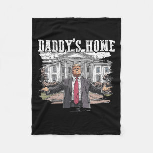 Funny Trump Daddys Zuhause White House 2024 Fleecedecke