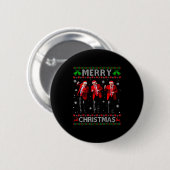 Funny Trump Dance Merry Christmas Ugly Xmas Sweate Button (Vorne & Hinten)