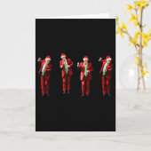 Funny Trump Dance Santa Claus Christmas Xmas Pajam Karte (Gelbe Blume)