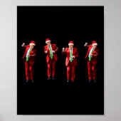 Funny Trump Dance Santa Claus Christmas Xmas Pajam Poster (Vorne)