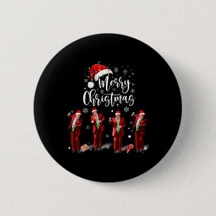 Funny Trump Dance Santa Claus Frohe Weihnachten Button