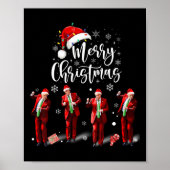 Funny Trump Dance Santa Claus Frohe Weihnachten Poster (Vorne)
