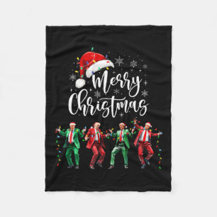 Funny Trump Dance Santa Claus Frohe Weihnachten We Fleecedecke