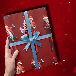 Funny Trump Dance Santa Claus Weihnachten Geschenkpapier