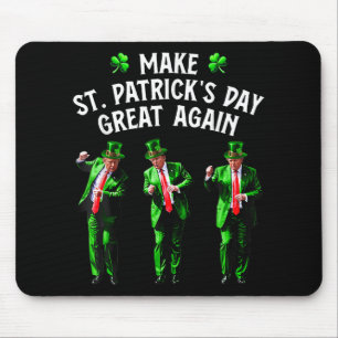 Funny Trump Dance St Patricks Day Pajamas Trump Mousepad
