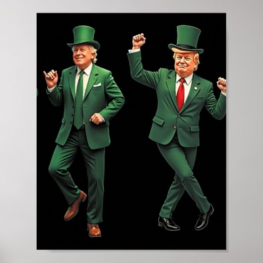 Funny Trump Dance St Patricks Day Pajamas Ymca Tr Poster (Vorne)