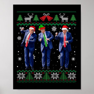 Funny Trump Dance Weihnachten Präsident 47 Weihnac Poster