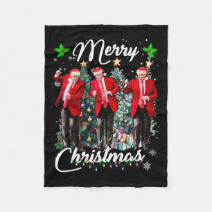 Funny Trump Dance Weihnachtsmann Weihnachten Weihn Fleecedecke