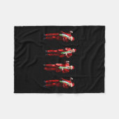 Funny Trump Dance Weihnachtsmann Weihnachten Weihn Fleecedecke (Vorderseite (Horizontal))