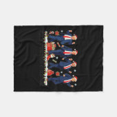 Funny Trump Dance Weihnachtsmann Weihnachten Weihn Fleecedecke (Vorderseite (Horizontal))