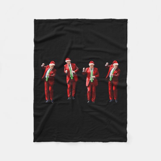 Funny Trump Dance Weihnachtsmann Weihnachten Weihn Fleecedecke (Vorderseite)