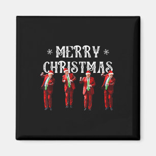 Funny Trump Dance Weihnachtsmann Weihnachten Weihn Magnet
