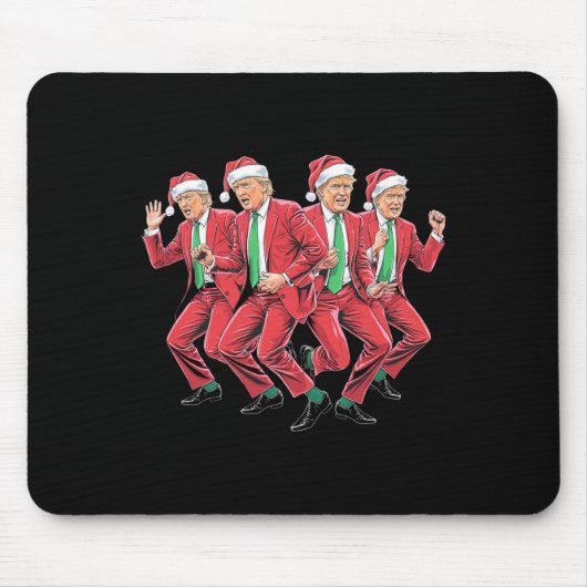 Funny Trump Dance Weihnachtsmann Weihnachten Weihn Mousepad (Vorne)