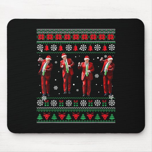 Funny Trump Dance Weihnachtsmann Weihnachten Weihn Mousepad (Vorne)